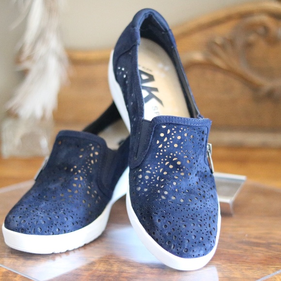 Anne Klein Shoes - Anne Klein Navy and white slip on